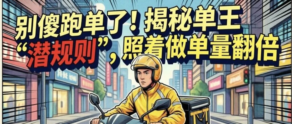 别傻跑单了！揭秘单王都在用的“潜规则”，照着做单量直接翻倍-57技术坊